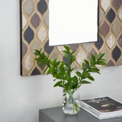Wood Wall Mirror With Diamond Pattern Beige - Olivia & May 36 Wood Wall Mirror With Diamond Pattern Beige - Olivia & May -Home Decor Shop GUEST 7d277d33 cea2 49de 9395 ae1fb66f59bc