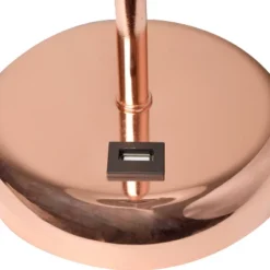 19.5" Bedside USB Port Feature Metal Table Desk Lamp Rose Gold With White Fabric Shade - Creekwood Home 12 19.5" Bedside USB Port Feature Metal Table Desk Lamp Rose Gold With White Fabric Shade - Creekwood Home -Home Decor Shop GUEST 7d919407 e692 445a aa23 d5b9c0a9968e