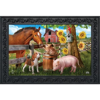 Briarwood Lane Making Friends Summer Doormat Farm Animals Horse Dog Pig Indoor Outdoor 30" X 18" 3 Briarwood Lane Making Friends Summer Doormat Farm Animals Horse Dog Pig Indoor Outdoor 30" X 18"