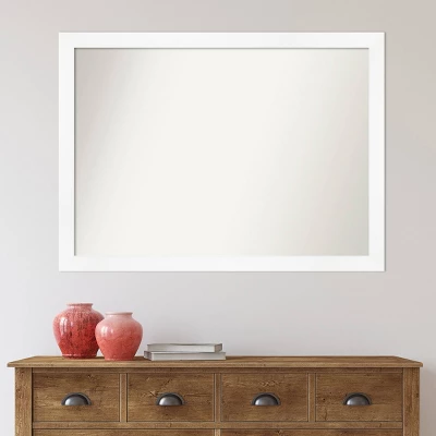 41" X 30" Non-Beveled Cabinet White Narrow Wall Mirror - Amanti Art 9 41" X 30" Non-Beveled Cabinet White Narrow Wall Mirror - Amanti Art - Image 7