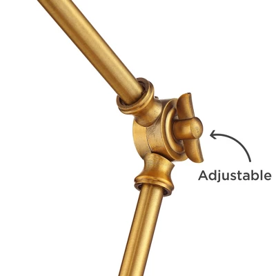 360 Lighting Wray Modern Desk Lamp 26 3/4" High Warm Brass Metal With USB Charging Port Adjustable Arm Head For Bedroom Living Room Bedside House Home 5 360 Lighting Wray Modern Desk Lamp 26 3/4" High Warm Brass Metal With USB Charging Port Adjustable Arm Head For Bedroom Living Room Bedside House Home - Image 3