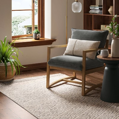 Diamond With Fringe Rug Gray - Threshold™ 3 Diamond With Fringe Rug Gray - Threshold™