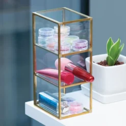 Gold Makeup Brush And Pencil Holder, Vintage Handmade Brass & Glass Cosmetic Pen Storage For Vanity, Countertop, Desk Organizer 9 Gold Makeup Brush And Pencil Holder, Vintage Handmade Brass & Glass Cosmetic Pen Storage For Vanity, Countertop, Desk Organizer -Home Decor Shop GUEST 8040a06e 8cda 4f01 833d f697055a1352