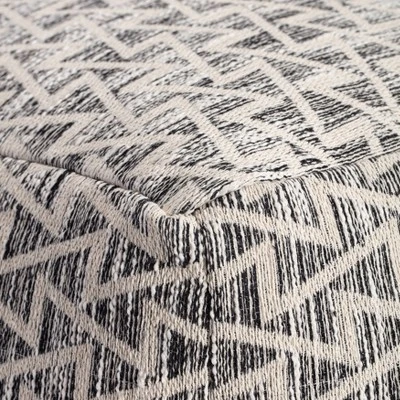 Lafayette Square Pouf Black/Ivory - Anji Mountain 5 Lafayette Square Pouf Black/Ivory - Anji Mountain - Image 3