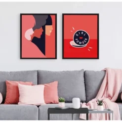 18" X 24" Sylvie Girl Power Framed Canvas Wall Art By Dominique Vari Black - Kate And Laurel -Home Decor Shop GUEST 8146594c 842c 4970 822e 6a94c58add60