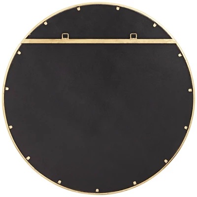 Uttermost Trebuchet Round Vanity Decorative Wall Mirror Modern Metallic Gold Leaf Frame 34" Wide For Bathroom Bedroom Living Room Home Office Entryway 7 Uttermost Trebuchet Round Vanity Decorative Wall Mirror Modern Metallic Gold Leaf Frame 34" Wide For Bathroom Bedroom Living Room Home Office Entryway - Image 5