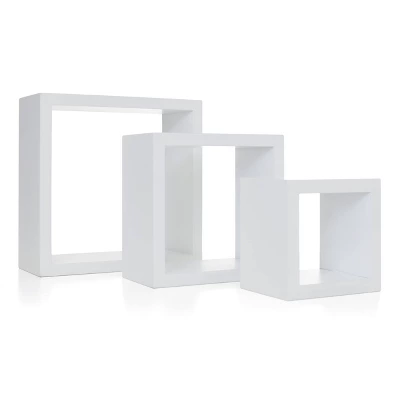 Set Of 3 Cubbi Floating Wall Shelves White 4 Set Of 3 Cubbi Floating Wall Shelves White - Image 2