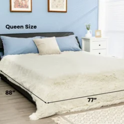 Costway Double Sided Bed Throw Blanket Fluffy Cozy Reversible Blanket Machine Washable Warm Luxury Blankets Bedroom Living Room -Home Decor Shop GUEST 85d2b89c f198 4c3e b3ca 62b4e5434f4f