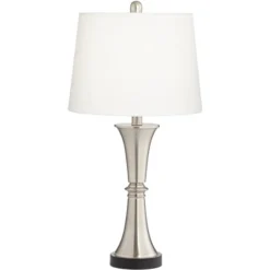 360 Lighting Seymore Modern Table Lamps 26" High Set Of 2 Silver With USB Charging Port LED Touch On Off White Drum Shade For Bedroom Living Room Desk 15 360 Lighting Seymore Modern Table Lamps 26" High Set Of 2 Silver With USB Charging Port LED Touch On Off White Drum Shade For Bedroom Living Room Desk -Home Decor Shop GUEST 863bb8a9 9878 4019 9e1c 717450996b4c