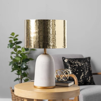 NuLOOM Monroe Concrete & Iron 25" Table Lamp Lighting - Brass 25" H X 14" W X 14" D 6 NuLOOM Monroe Concrete & Iron 25" Table Lamp Lighting - Brass 25" H X 14" W X 14" D - Image 4