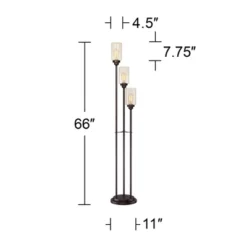 Franklin Iron Works Libby Modern Industrial Tree Floor Lamp 66" Tall Oiled Bronze Metal 3 Light Dimmable LED Amber Seedy Glass For Living Room Bedroom 16 Franklin Iron Works Libby Modern Industrial Tree Floor Lamp 66" Tall Oiled Bronze Metal 3 Light Dimmable LED Amber Seedy Glass For Living Room Bedroom -Home Decor Shop GUEST 87145072 6ac1 467f ab44 691216fc66e4