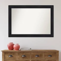 41" X 29" Non-Beveled Astor Black Wall Mirror - Amanti Art -Home Decor Shop GUEST 8a2a9f88 b95f 40e7 8b51 edde6a8acf32