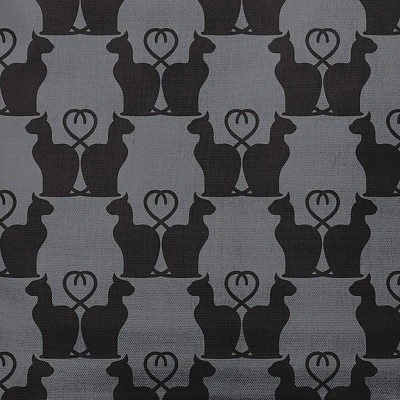 16"x16" Cat Clowder Print Square Throw Pillow Steel Gray - E By Design 3 16"x16" Cat Clowder Print Square Throw Pillow Steel Gray - E By Design