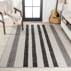 Vichy Geometric Striped Machine-Washable Indoor Area Rug - JONATHAN Y -Home Decor Shop GUEST 8ae9f7c4 e90b 407b 8432 a03c984bcfa3