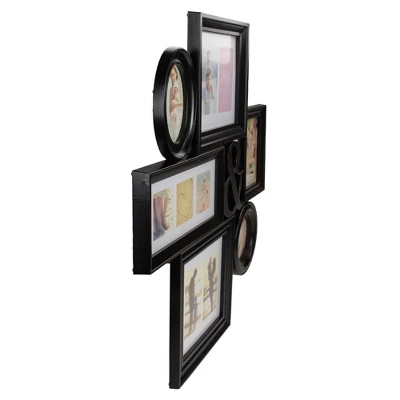 Northlight 27" Black Ampersand Multi-Sized Photo Collage Picture Frame 3 Northlight 27" Black Ampersand Multi-Sized Photo Collage Picture Frame