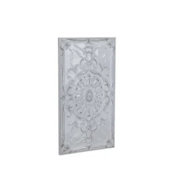 Metal Scroll Wall Decor With Embossed Details White - Olivia & May -Home Decor Shop GUEST 8c7b61c7 0e3b 4064 ad2c 109c77505fd1