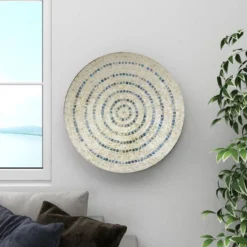 Mother Of Pearl Plate Handmade Mosaic Wall Decor Beige - Olivia & May -Home Decor Shop GUEST 8d693621 5523 4063 8d2c 2322e83dd2f3