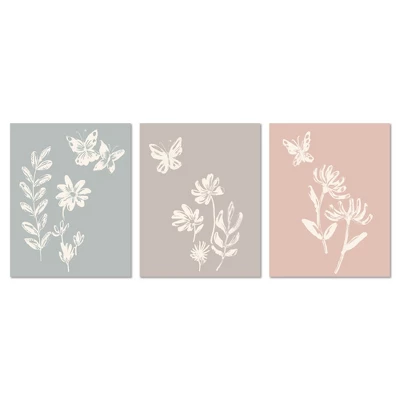 Lambs & Ivy Baby Blooms 3 Piece Floral Unframed Nursey/Child Wall Art 11” X 14” 3 Lambs & Ivy Baby Blooms 3 Piece Floral Unframed Nursey/Child Wall Art 11” X 14”