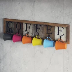 Emma And Oliver Distressed Rustic Coffee Sign With 6 Sturdy Metal Hooks To Accommodate Most Mug Sizes 15 Emma And Oliver Distressed Rustic Coffee Sign With 6 Sturdy Metal Hooks To Accommodate Most Mug Sizes -Home Decor Shop GUEST 8d8d7fed 2cc6 4411 a5e1 e8a7036c2b50