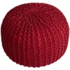 Cheer Collection 18" Round Cable Knit Pouf Ottoman -Home Decor Shop GUEST 8e7e9c94 afe4 4d1e ad00 f58d30c8f567