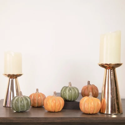 Northlight Set Of 6 Boxed Orange And Green Pumpkin Thanksgiving Decorations 3 Northlight Set Of 6 Boxed Orange And Green Pumpkin Thanksgiving Decorations