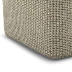 Isadora Square Woven PET Polyester Pouf Cream/Natural - WyndenHall -Home Decor Shop GUEST 90e18426 519a 4bb6 b302 12c103cb46b9