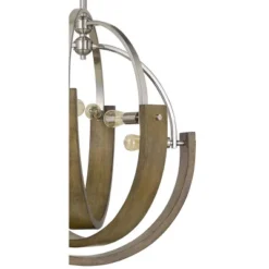 34" X 34" X 46.5" Metal/Wood Rauma Chandelier Brushed Steel - Cal Lighting -Home Decor Shop GUEST 9115e990 4667 4adc 8c64 5cad2db719d3