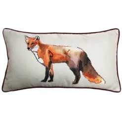 14"x26" Oversized Watercolor Fox Printed With Ribbon Embroidery Lumbar Throw Pillow - Edie@Home 8 14"x26" Oversized Watercolor Fox Printed With Ribbon Embroidery Lumbar Throw Pillow - Edie@Home -Home Decor Shop GUEST 9216fb84 0e30 4cf3 96ab 94aa22e51255