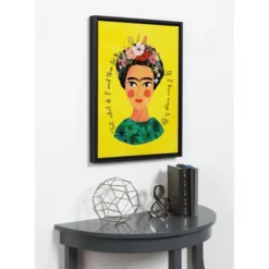 18" X 24" Sylvie Frida Framed Canvas Wall Art By Mia Charro Black - DesignOvation -Home Decor Shop GUEST 92ca0037 6c01 4874 ab35 777c11c68df1
