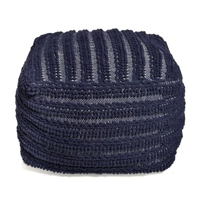 Square Brady Boho Handcrafted Large Fabric Pouf - Christopher Knight Home 10 Square Brady Boho Handcrafted Large Fabric Pouf - Christopher Knight Home - Image 8