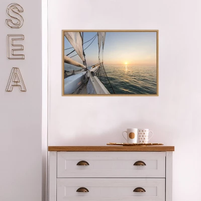 23" X 16" Sunset Cruise On The Western Union Schooner By Chuck Haney Danita Delimont Framed Canvas Wall Art - Amanti Art 7 23" X 16" Sunset Cruise On The Western Union Schooner By Chuck Haney Danita Delimont Framed Canvas Wall Art - Amanti Art - Image 5