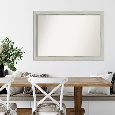 40" X 28" Non-Beveled Flair Silver Patina Wall Mirror - Amanti Art 8 40" X 28" Non-Beveled Flair Silver Patina Wall Mirror - Amanti Art - Image 6