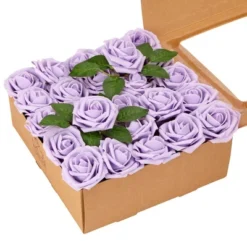 RCZ Décor Artificial Foam Roses For Decoration, Attractive Fake Flowers For DIY Wedding Centerpieces, Includes: 50 Roses With Stems And 20 Leaves -Home Decor Shop GUEST 94ca0845 82ea 4d7c 9551 21dcd3334c02