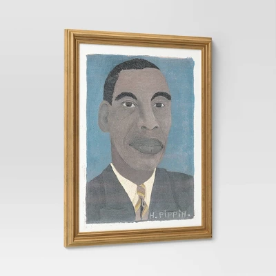 16" X 20" Self Portrait II By Horace Pippin Vintage Framed Wall Cotton Canvas Gold - Threshold™ 4 16" X 20" Self Portrait II By Horace Pippin Vintage Framed Wall Cotton Canvas Gold - Threshold™ - Image 2
