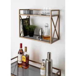 18" X 8" X 15" Blex Metal And Glass Wall Shelf Gold - Kate & Laurel All Things Decor 9 18" X 8" X 15" Blex Metal And Glass Wall Shelf Gold - Kate & Laurel All Things Decor -Home Decor Shop GUEST 955a4e4b 32b3 4e98 8819 f2533a430332