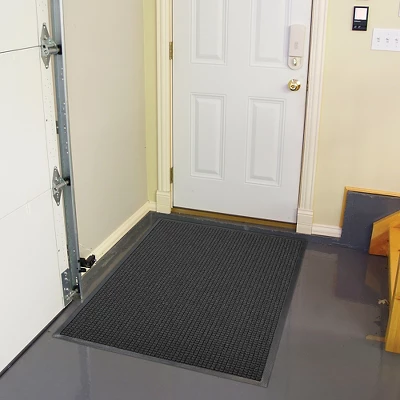4'x6' Solid Dotted Doormat Charcoal - HomeTrax 3 4'x6' Solid Dotted Doormat Charcoal - HomeTrax