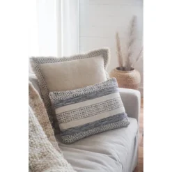 Hand Quilted Border Down Alternative 20x20 Pillow - Anaya