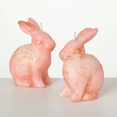 4.75"H Sullivans Pink Bunny Candle - Set Of 2, Pink 4 4.75"H Sullivans Pink Bunny Candle - Set Of 2, Pink - Image 2