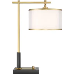 Possini Euro Design Possini Euro Hayven Desk Lamp With Dual USB Ports In Warm Gold With Black -Home Decor Shop GUEST 9b0b2328 3f56 4392 b671 8912b9f668ac