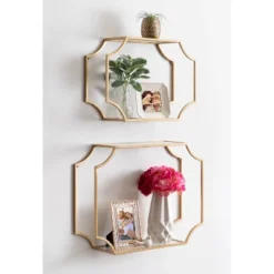 2pc Ciel Modern Glam Metal Wall Shelf Set - Kate & Laurel All Things Decor 11 2pc Ciel Modern Glam Metal Wall Shelf Set - Kate & Laurel All Things Decor -Home Decor Shop GUEST 9b60961d 8ec0 4ac6 949f 6f932c0c066e