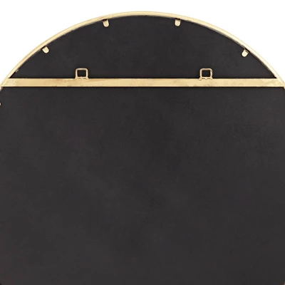 Uttermost Trebuchet Round Vanity Decorative Wall Mirror Modern Metallic Gold Leaf Frame 34" Wide For Bathroom Bedroom Living Room Home Office Entryway 5 Uttermost Trebuchet Round Vanity Decorative Wall Mirror Modern Metallic Gold Leaf Frame 34" Wide For Bathroom Bedroom Living Room Home Office Entryway - Image 3