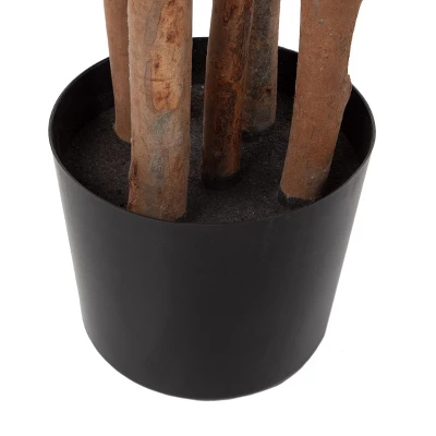 Artificial Rubber Plant - 70-Inch Faux Tree With Natural-Feel Leaves - Realistic Potted Indoor Plant For Office Or Home Decor By Pure Garden (Green) 5 Artificial Rubber Plant - 70-Inch Faux Tree With Natural-Feel Leaves - Realistic Potted Indoor Plant For Office Or Home Decor By Pure Garden (Green) - Image 3