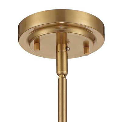 Stiffel Soft Gold Drum Pendant Chandelier 20 1/4" Wide Modern Clear Crystal 5-Light Fixture For Dining Room House Foyer Entryway 5 Stiffel Soft Gold Drum Pendant Chandelier 20 1/4" Wide Modern Clear Crystal 5-Light Fixture For Dining Room House Foyer Entryway - Image 3