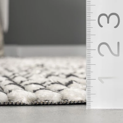 NuLOOM Tatiana Soft Shaggy Textured Modern Diamond Fringe Area Rug 4 NuLOOM Tatiana Soft Shaggy Textured Modern Diamond Fringe Area Rug - Image 2