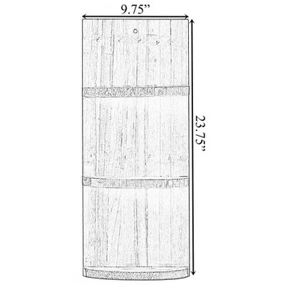 Vintiquewise Natural Wooden Three Sliced Log Wood Shelf Display For Entryway, Kitchen, And Outdoor 5 Vintiquewise Natural Wooden Three Sliced Log Wood Shelf Display For Entryway, Kitchen, And Outdoor - Image 3