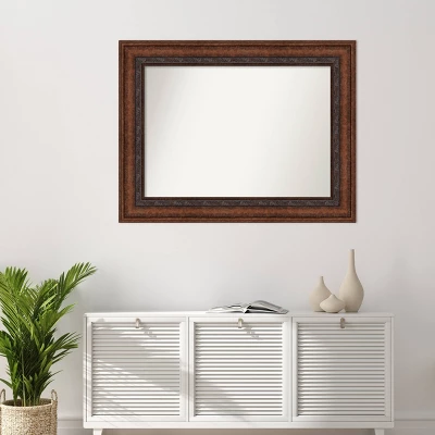 48" X 37" Non-Beveled Decorative Bronze Wall Mirror - Amanti Art 9 48" X 37" Non-Beveled Decorative Bronze Wall Mirror - Amanti Art - Image 7