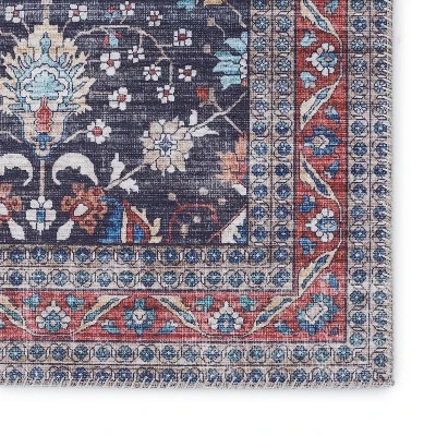 Calla Oriental Area Rug Blue/Red - Jaipur Living 5 Calla Oriental Area Rug Blue/Red - Jaipur Living - Image 3