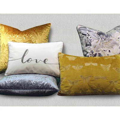 20"x20" Oversize Embossed Panne Velvet Square Throw Pillow - Edie@Home 7 20"x20" Oversize Embossed Panne Velvet Square Throw Pillow - Edie@Home - Image 5