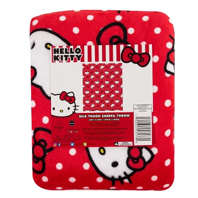The Northwest Company Sanrio Hello Kitty Red Polka Dots Throw Blanket | 50 X 60 Inches 5 The Northwest Company Sanrio Hello Kitty Red Polka Dots Throw Blanket | 50 X 60 Inches - Image 3