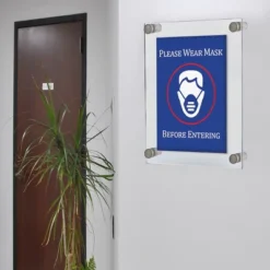 Azar Displays Floating Acrylic Wall Frame With Silver Stand Off Caps: 11" X 17" Graphic Size, Overall Frame Size: 15" X 21" -Home Decor Shop GUEST a0432a9d 58c2 4c16 ad6f 8f88bfdaa807